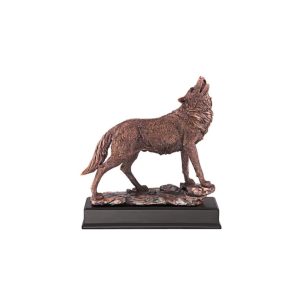 Tượng chó sói Howling Wolf 13" High Bronze Statue