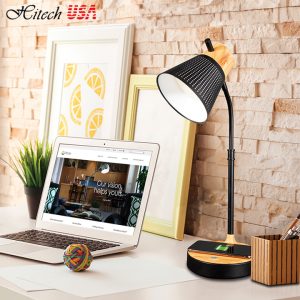 Đèn Bàn Ottlite Wellness Series Led Sạc Không Dây, Vân Gỗ Tinh Tế, Sang Trọng