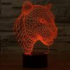 Đèn Led 3D Trang Trí Hình Đầu Báo - 3D Leopard Lighting