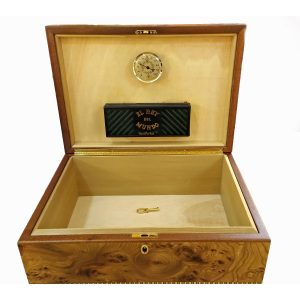Hộp đựng cigar cao cấp Agresti Solid Burl Wood Inlayed - 100 điếu