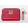 Ví nữ cao cấp CK - Calvin Klein Embossed Logo City Zip Continental Wallet + Keychain 2 piece gift set