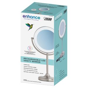Gương trang điểm để bàn 2 mặt FEIT Electric Rechargeable LED