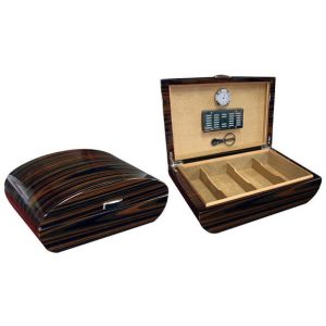 Hộp đựng giữ ẩm cigar Waldorf Arc Shaped Ebony Lacquer - 150 điếu