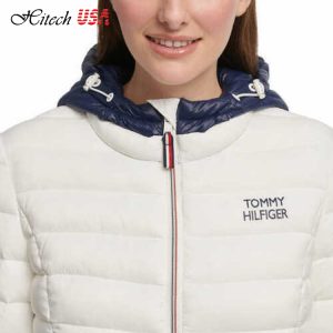 Áo Khoác Tommy Hilfiger Màu Trắng Có Mũ