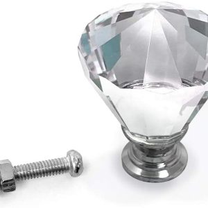 Tay nắm cửa tủ bằng pha lê Isaac Jacobs set of 6