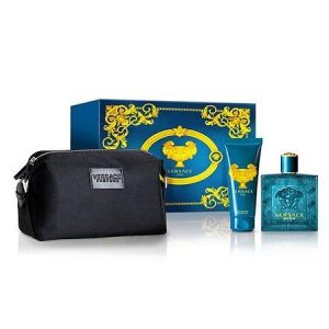 Sét nước hoa nam - sữa tắm Versace Eros Set EDT 100 ml + Shower Gel 100 ml + Trousse Black