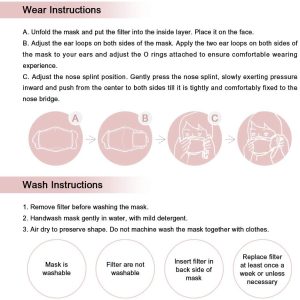 Khẩu trang kháng khuẩn UTRIPSUNEW Face Masks for Women