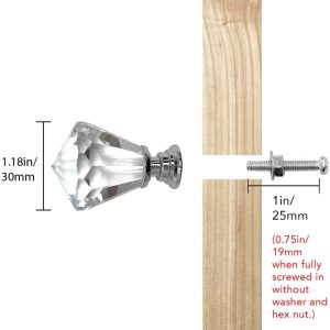 Tay nắm cửa tủ bằng pha lê Isaac Jacobs set of 6