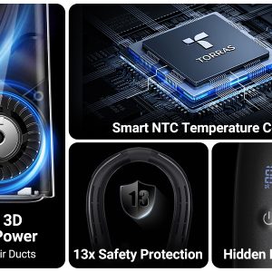 Điều hòa đeo cổ 2 chiều nóng lạnh kèm quạt TORRAS COOLIFY 2