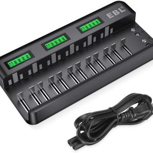 Bộ sạc pin đa năng EBL cho pin AA AAA C D Ni-MH Ni-CD