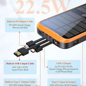 Pin dự phòng năng lượng mặt trời ZONHOOD L3SW 38800mAh