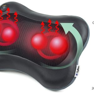 Máy mát xa toàn thân, nhỏ gọn Zyllion Shiatsu Massage Pillow with Heat ZMA-13RB - Black