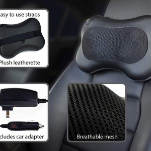 Máy mát xa toàn thân, nhỏ gọn Zyllion Shiatsu Massage Pillow with Heat ZMA-13RB - Black