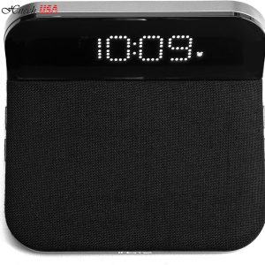 Đồng hồ báo thức kỹ thuật số nhỏ gọn iHome iW19 với sạc không dây Qi