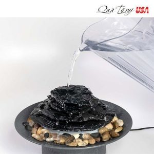 Thác nước phong thủy nước chảy luân hồi để bàn Mirra Zen Tabletop Relaxation Fountain