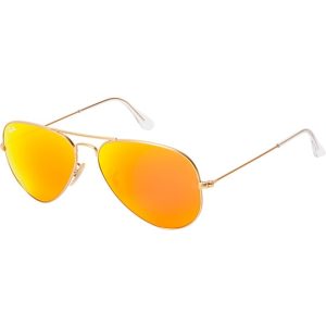 Mắt kính Ray-Ban AVIATOR LUXOTTICA ORANGE MIRROR GOLD FRAME RB3025//112-69 MADE IN ITALY