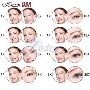 Gương treo tường có đèn LED chiếu sáng thế hệ mới Zadro 10X / 1X