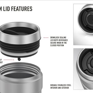 Set bình giữ nhiệt THERMOS Stainless Steel King Travel Tumbler