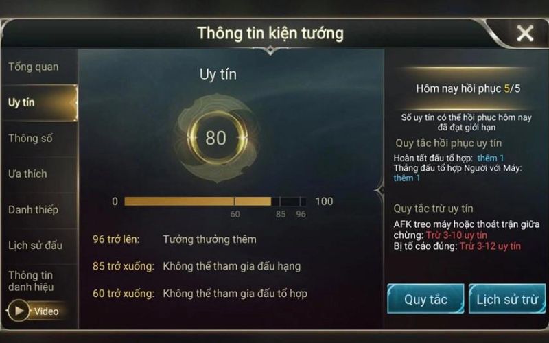 c491ie1bb83m-uy-tin-lien-quan-la-gi Điểm uy tín Liên Quân là gì?