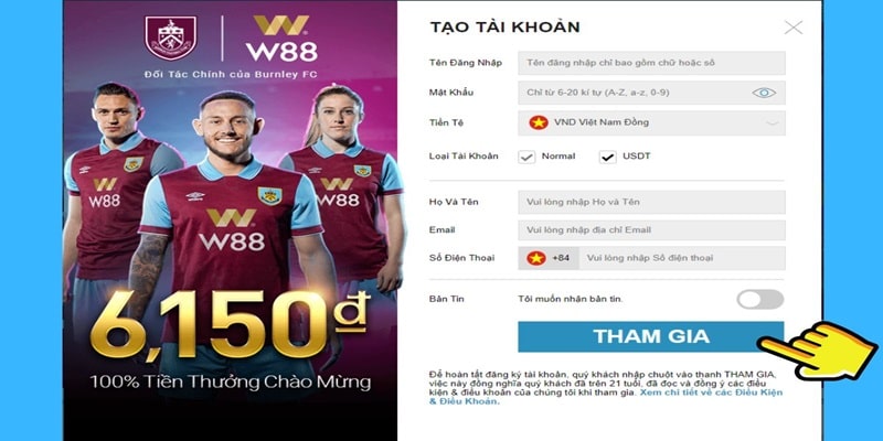 Cách Đăng Ký W88