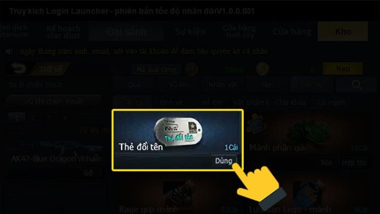 cach-doi-ten-trong-truy-kich-la-dung-the-doi-ten Cách đổi tên trong Truy Kích là dùng thẻ đổi tên