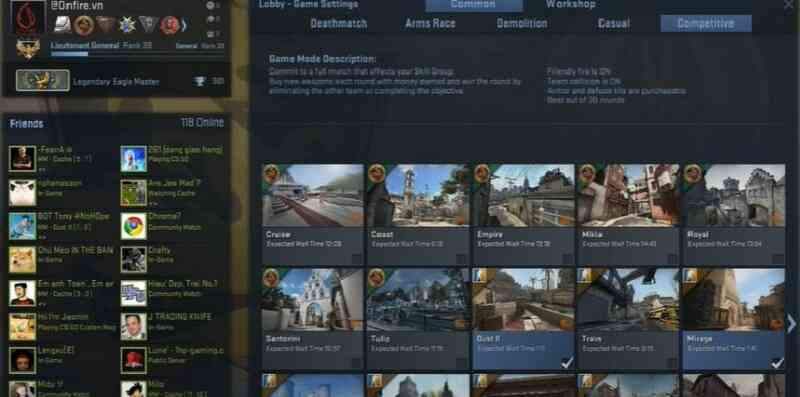 Cách chơi CSGO với bạn không cần add friend