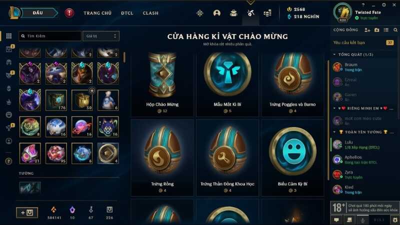 Cách nhận full tướng liên minh