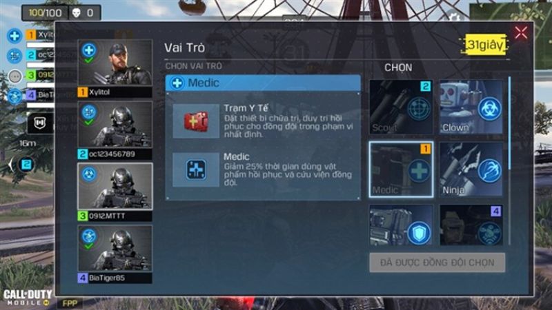 Vai trò Medic trong Call of Duty Mobile sinh tồn