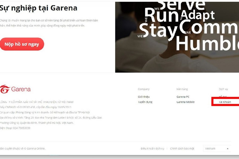 Cách thay đổi mật khẩu Liên Quân đăng nhập bằng Garena
