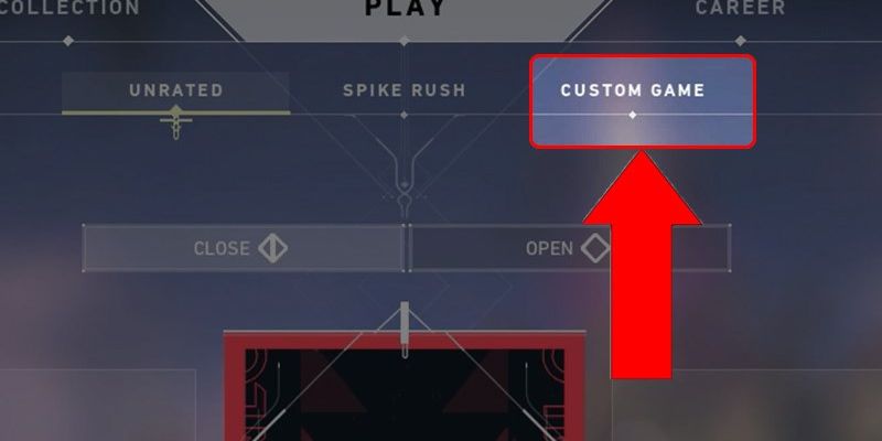 Chọn Custom Game để tạo phòng