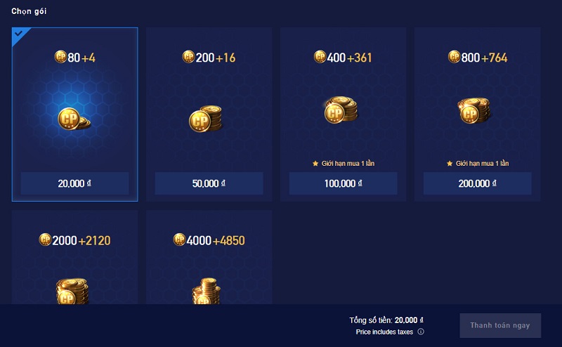 chon-goi-cuoc-va-thanh-toan Các gói cước CP trong Call of Duty Mobile