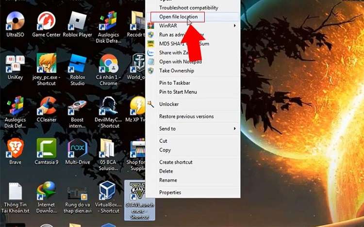 chon-open-file-location-de-mo-cai-dat-goc-gta-5 Chọn Open File Location để mở cài đặt gốc GTA 5
