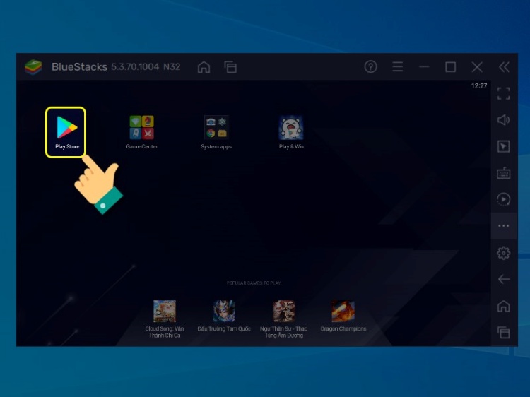 Click Play Store để thực hiện cách tải Honkai Star Rail PC