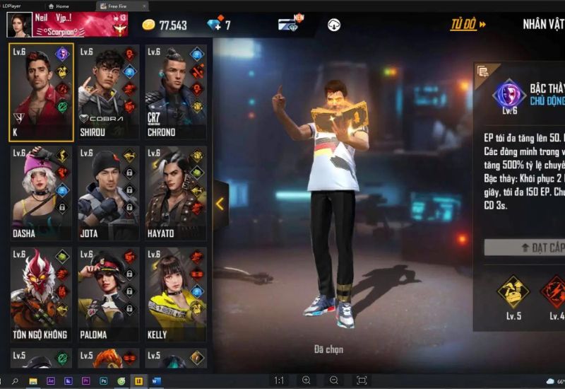 Combo kỹ năng nhân vật Free Fire hỗ trợ