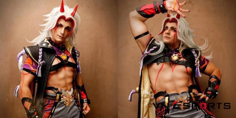 cosplay-arataki-genshin-impact-11 Cosplay Arataki Itto trong game Genshin Impact (11)