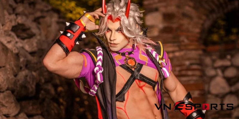 cosplay-arataki-genshin-impact-6 Cosplay Arataki Itto trong game Genshin Impact (6)