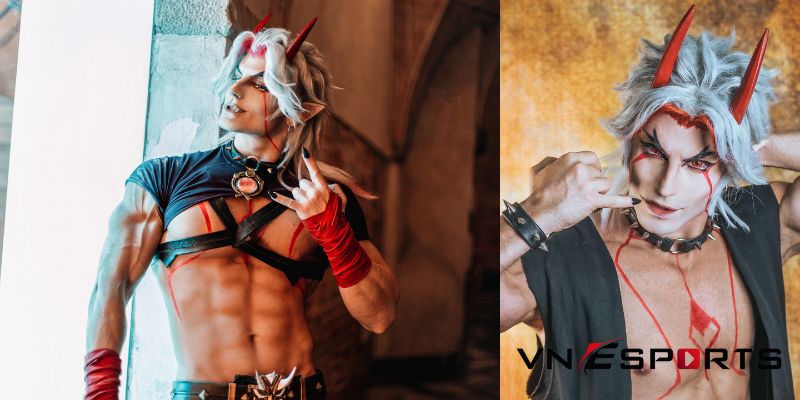 cosplay-arataki-genshin-impact-8 Cosplay Arataki Itto trong game Genshin Impact (8)