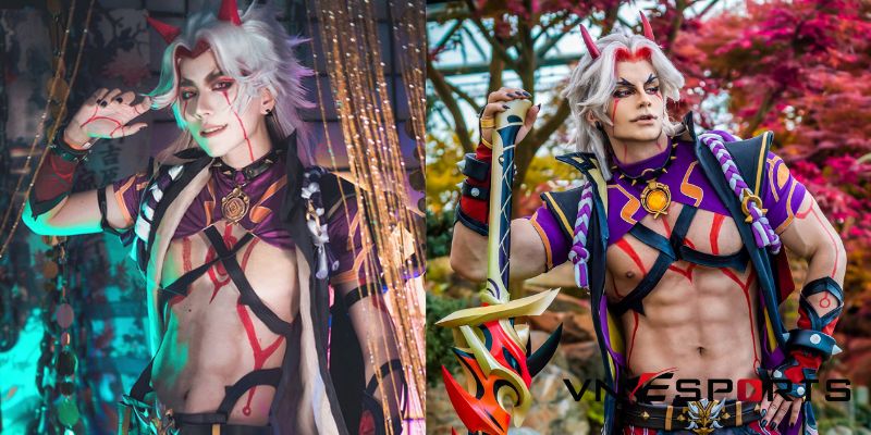 cosplay-arataki-genshin-impact-9 Cosplay Arataki Itto trong game Genshin Impact (9)