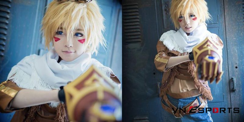 cosplay-ezreal-mac-dinh-21 cosplay ezreal với ánh mắt vô cùng hồn nhiên