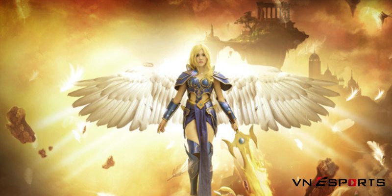 cosplay-kayle-phien-ban-nu-2 cosplay kayle với ảnh mặt trời chiếu rọi