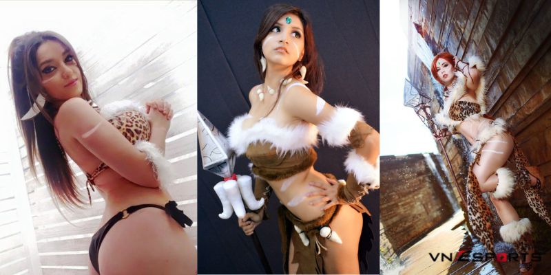 cosplay-lmht-tuong-nidalee Copslay Nidalee thợ săn rừng siêu nóng bỏng