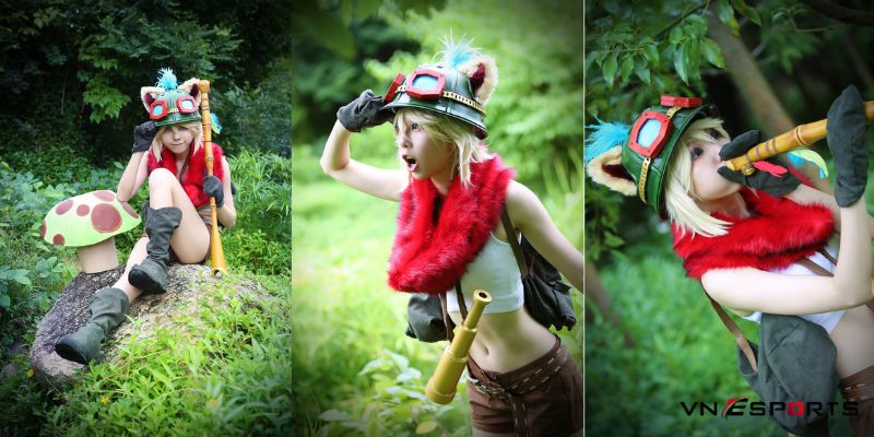 cosplay-teemo-phien-ban-mac-dinh-1 Coplay Teemo bởi nữ coser nhí nhảnh