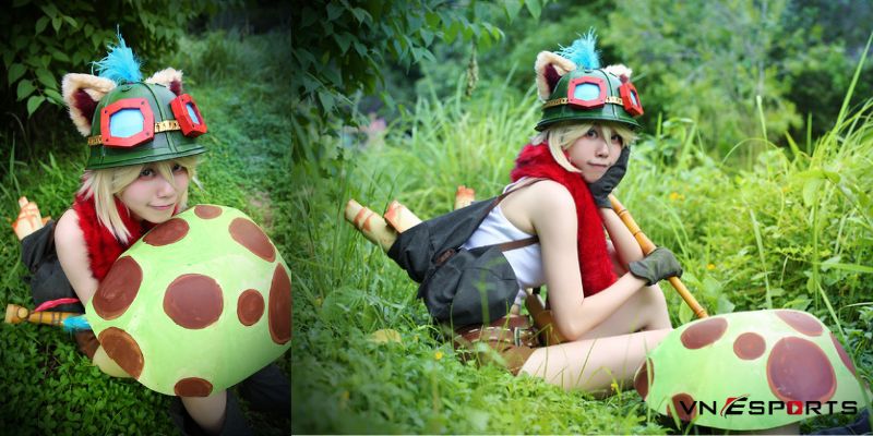 cosplay-teemo-phien-ban-mac-dinh-3 Nữ coser cosplay Teemo nấm lùn