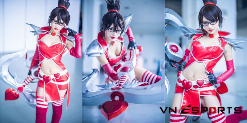 cosplay-vaynelentine-3 chiếc nỏ tình yêu trong màn cosplay Vayne