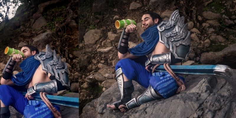 cosplay-yasuo-lien-quan-phien-ban-nam-2 Yasuo cosplay ngồi uống nước