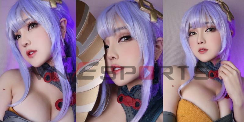 cosplay-yue-coser-trang-do-2 Vòng 1 tràn viền của nữ cosplay Yue liên quân