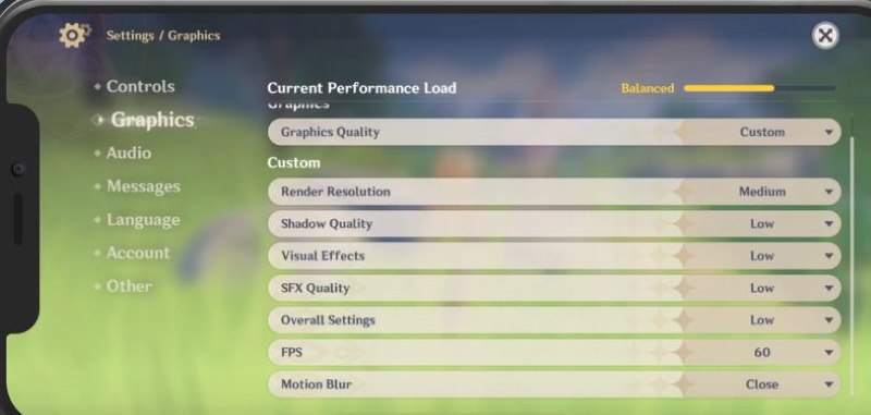 Giảm Render Impact khi chơi game