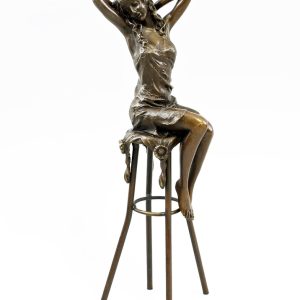 Tượng cô gái ngồi trên ghế bằng đồng Pierre Collinet, Josephine