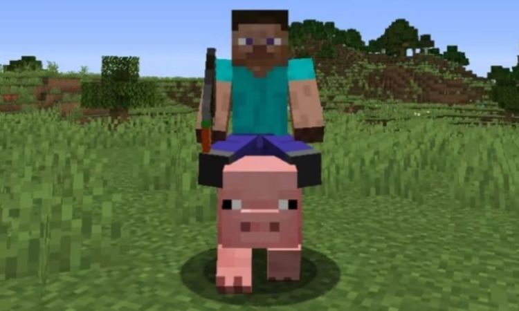 Hướng dẫn thao tác cưỡi heo trong Minecraft