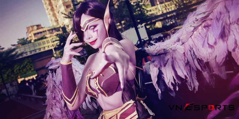 morgana-cosplay-lmht-2 cosplay Morgana có đôi mắt toàn lòng trắng